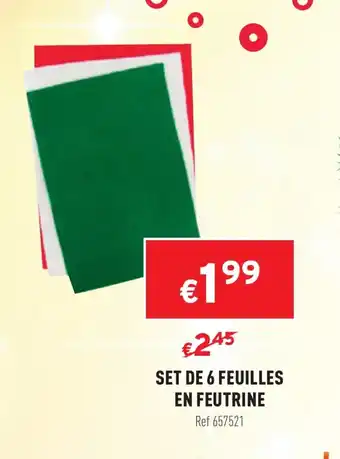 Set de Feuilles En Feutrine