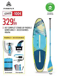 Intersport Kit complet stand up paddle gonflable accessoires adulte offre