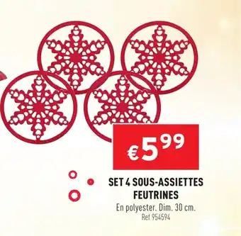 Trafic Set 4 Sous-Assiettes offre