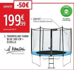 Intersport Trampoline funni blue échelle offre