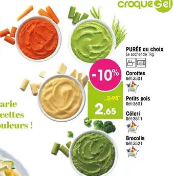 Croque Gel Purée au choix offre