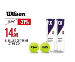Intersport Balles de tennis lot de 2x4 offre