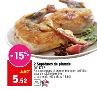 2 Supremes de pintade