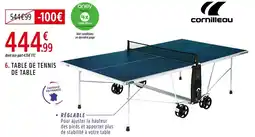 Intersport Table de tennis de table offre
