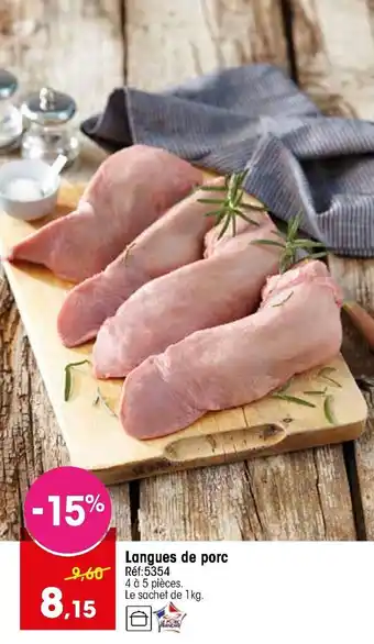 Croque Gel Langues de porc offre