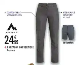 Intersport Pantalon convertible femme offre