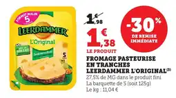 Bi1 Fromage pasteurise en tranches leerdammer l'original offre