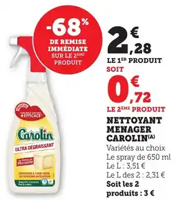 Bi1 Nettoyant menager carolin offre