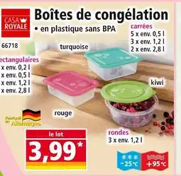 Norma CASA ROYAL Boîtes de congélation offre