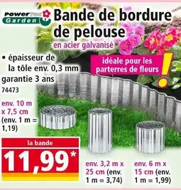 Norma Power Garden Bande de bordure de pelouse en acier galvanisé offre