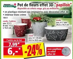 Norma POWERTEC GARDEN Pot de fleurs effet 3d papillon offre