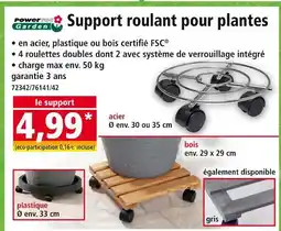Norma POWERTEC Support roulant pour plantes offre