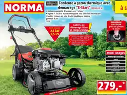 Norma Scheppach Tondeuse à gazon thermique avec démarrage E-Start offre