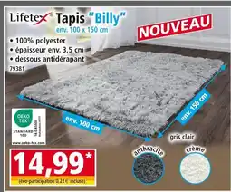 Norma LIFETEX Tapis Billy env. 100 x 150 cm offre
