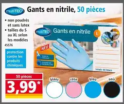 Norma MULTITEC Gants en nitrile 50 pièces offre