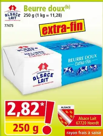 Norma Alsace Lait Beurre doux extra-fin offre