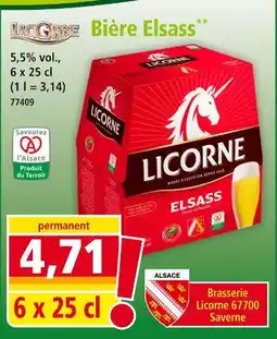 Norma LICORNE Bière elsass offre