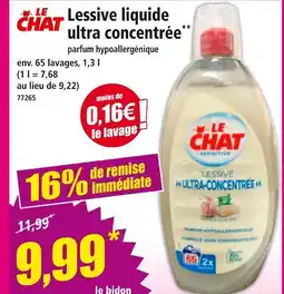 Norma LE CHAT Lessive liquide ultra concentrée offre