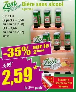 Norma Zest Bière sans alcool agrumes offre