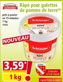 Norma SCHNEIDER Râpé pour galettes de pomme de terre offre