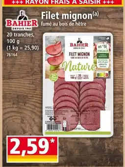 Norma BAHIER Filet mignon fumé au bois de hêtre offre