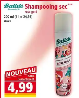 Norma Batiste Shampooing sec rose gold offre