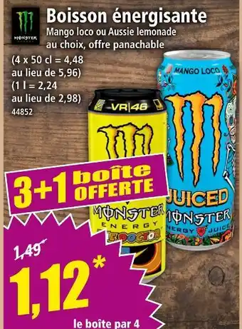 Norma MONSTER Boisson énergisante offre