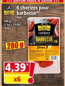 César Moroni Chorizos pour barbecue doux