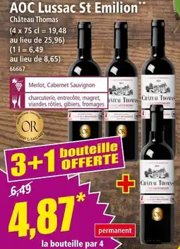 Norma CHÂTEAU THOMAS AOC lussac st emilion offre