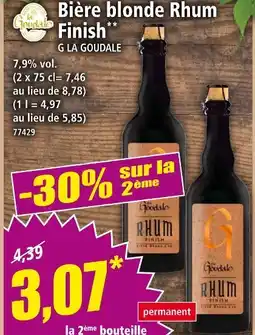 Norma G LA GOUDALE Bière blonde rhum finish offre