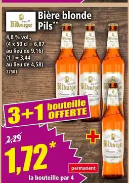 Norma BITBURGER Bière blonde pils offre