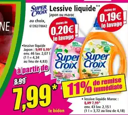 Norma SUPER CROIX Lessive liquide japon offre