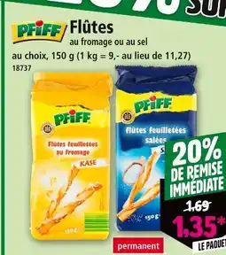 Norma PFIFF Flûtes au fromage ou au sel offre