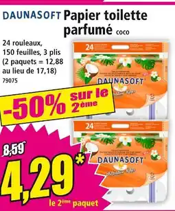 Norma Daunasoft Papier toilette parfumé coco offre