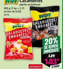 Norma PFIFF Cacahuètes enrobées offre
