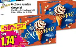 Norma NESTLÉ 6 cônes sunday chocolat offre