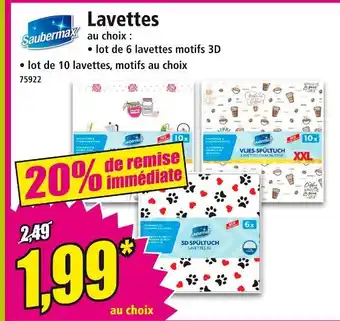 Norma SAUBERMAX Lavettes offre
