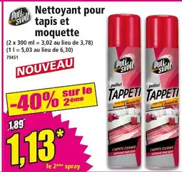 Norma Puli-svelt Nettoyant pour tapis et moquette offre