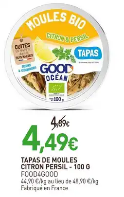 naturéO FOOD4GOOD Tapas de moules citron persil - 100 g offre