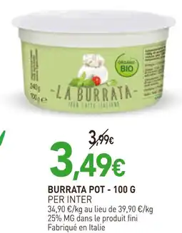 naturéO La Burrata Burrata pot offre