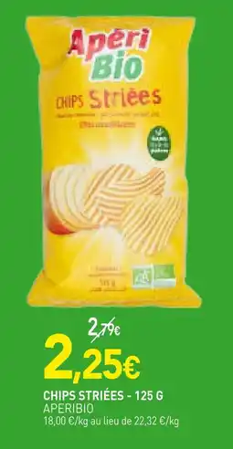 naturéO APERIBIO Chips striées - 125 g offre