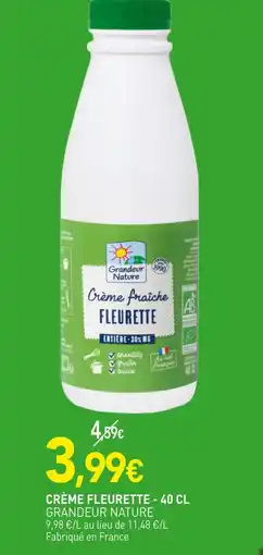 naturéO Grandeur Nature Crème fleurette offre