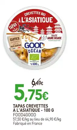 naturéO FOOD4GOOD Tapas crevettes à l'asiatique - 100 g offre