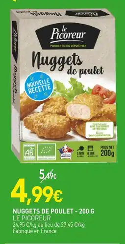 naturéO LE PICOREUR Nuggets de poulet - 200 g offre