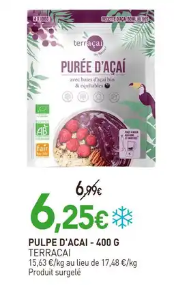 naturéO TERRACAI Pulpe d'açaï - 400 g offre