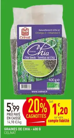 naturéO Celnat Graines de chia offre