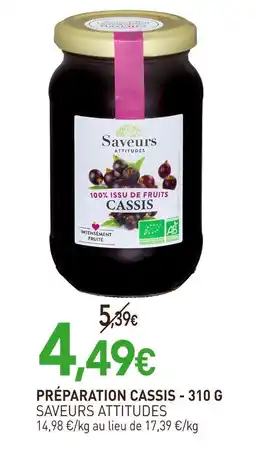 naturéO Saveurs Attitudes Préparation cassis offre
