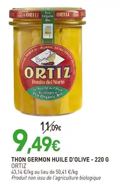 naturéO ORTIZ Thon germon huile d'olive - 220 g offre