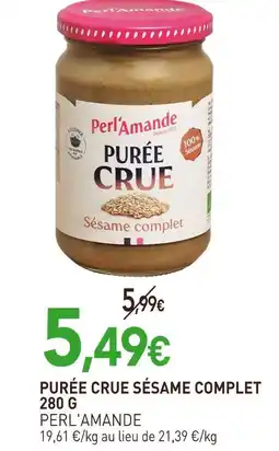 naturéO PERL'AMANDE Purée crue sésame complet offre