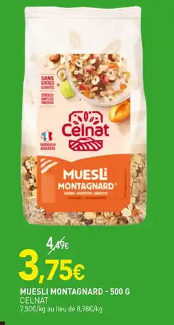 naturéO CELNAT Muesli Montagnard - 500 g offre